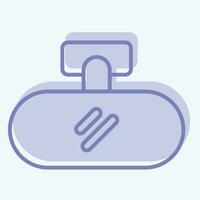 Icon Rear View Mirror. related to Spare Parts symbol. two tone style. simple design editable. simple illustration vector