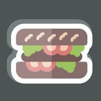 Sticker Choripan. related to Argentina symbol. simple design editable. simple illustration vector