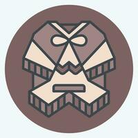 Icon Poncho. related to Argentina symbol. color mate style. simple design editable. simple illustration vector