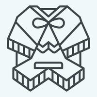 Icon Poncho. related to Argentina symbol. line style. simple design editable. simple illustration vector