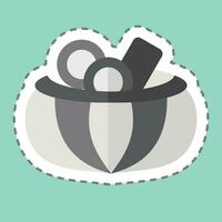 Sticker line cut Carbonada. related to Argentina symbol. simple design editable. simple illustration vector