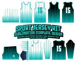 Hexagon Gradient Stripes Basketball Jersey Design Sportswear Template vector