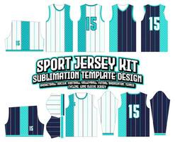 Hexagon Outline Stripes Basketball Jersey Design Sportswear Template vector