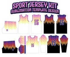 Triangle Multicolor Jersey Design Sportswear Template vector