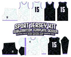 Gradient Abstract Outline Basketball Jersey Design Sportswear Template vector
