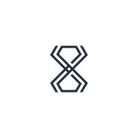 diamante infinito logo diseño con moderno creativo concepto vector