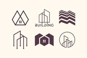 Set of House element logo design icon vector with creative idea