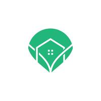 Green house logo design with modern unique concept vector