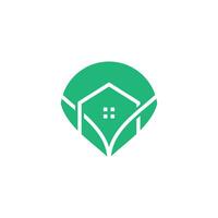 Green house logo design with modern unique concept vector