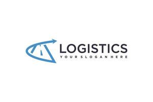 Logistics logo design with modern unique concept vector