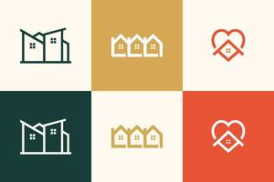 Set of House element logo design icon vector with creative idea