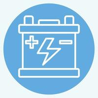 Icon Battery. related to Spare Parts symbol. blue eyes style. simple design editable. simple illustration vector
