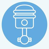 Icon Piston. related to Spare Parts symbol. blue eyes style. simple design editable. simple illustration vector
