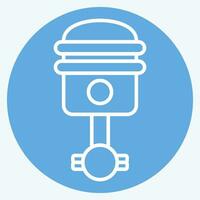 Icon Piston. related to Spare Parts symbol. blue eyes style. simple design editable. simple illustration vector