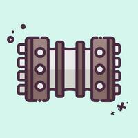 Icon Bandoneon. related to Argentina symbol. MBE style. simple design editable. simple illustration vector