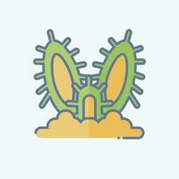 icono cactus. relacionado a argentina símbolo. garabatear estilo. sencillo diseño editable. sencillo ilustración vector