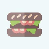 Icon Choripan. related to Argentina symbol. flat style. simple design editable. simple illustration vector