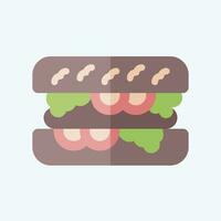 Icon Choripan. related to Argentina symbol. flat style. simple design editable. simple illustration vector