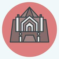 Icon Recoleta Argentia. related to Argentina symbol. color mate style. simple design editable. simple illustration vector