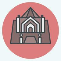 Icon Recoleta Argentia. related to Argentina symbol. color mate style. simple design editable. simple illustration vector