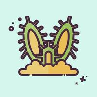 Icon Cactus. related to Argentina symbol. MBE style. simple design editable. simple illustration vector