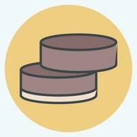 Icon Alfajor. related to Argentina symbol. color mate style. simple design editable. simple illustration vector