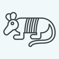 Icon Armadillo. related to Argentina symbol. line style. simple design editable. simple illustration vector