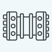 Icon Bandoneon. related to Argentina symbol. line style. simple design editable. simple illustration vector