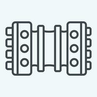 Icon Bandoneon. related to Argentina symbol. line style. simple design editable. simple illustration vector