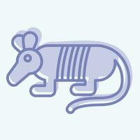Icon Armadillo. related to Argentina symbol. two tone style. simple design editable. simple illustration vector