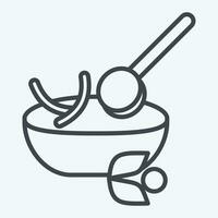 Icon Chimichurri. related to Argentina symbol. line style. simple design editable. simple illustration vector