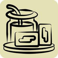 Icon Dulce De Leche. related to Argentina symbol. hand drawn style. simple design editable. simple illustration vector