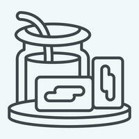 Icon Dulce De Leche. related to Argentina symbol. line style. simple design editable. simple illustration vector