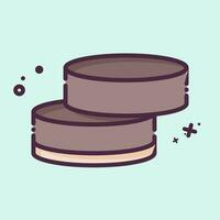 Icon Alfajor. related to Argentina symbol. MBE style. simple design editable. simple illustration vector