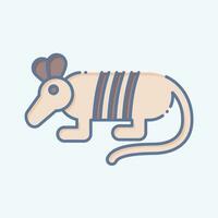 Icon Armadillo. related to Argentina symbol. doodle style. simple design editable. simple illustration vector