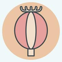 Icon Opium. related to Addiction Dictionary symbol. color mate style. simple design editable. simple illustration vector