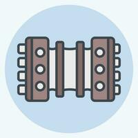 Icon Bandoneon. related to Argentina symbol. color mate style. simple design editable. simple illustration vector