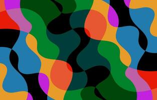 Abstract Colorful Groovy background design vector