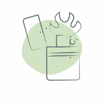 icono piromanía. relacionado a adiccion diccionario símbolo. color Mancha estilo. sencillo diseño editable. sencillo ilustración vector