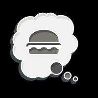 Icon Eating Disorder. related to Addiction Dictionary symbol. glossy style. simple design editable. simple illustration vector