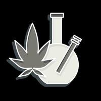 Icon Marijuana. related to Addiction Dictionary symbol. glossy style. simple design editable. simple illustration vector