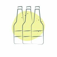 Icon Alcohol. related to Addiction Dictionary symbol. Color Spot Style. simple design editable. simple illustration vector