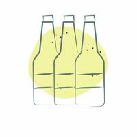 Icon Alcohol. related to Addiction Dictionary symbol. Color Spot Style. simple design editable. simple illustration vector