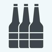 Icon Alcohol. related to Addiction Dictionary symbol. glyph style. simple design editable. simple illustration vector