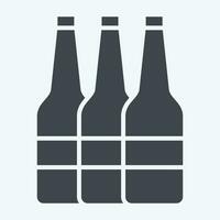 Icon Alcohol. related to Addiction Dictionary symbol. glyph style. simple design editable. simple illustration vector