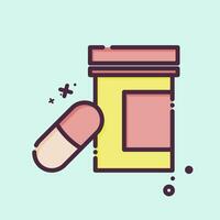 Icon Prescription Drugs. related to Addiction Dictionary symbol. MBE style. simple design editable. simple illustration vector