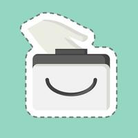Sticker line cut Kleptomania. related to Addiction Dictionary symbol. simple design editable. simple illustration vector