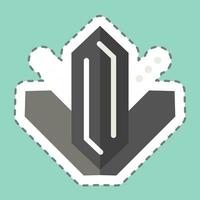 Sticker line cut Methamphetamine. related to Addiction Dictionary symbol. simple design editable. simple illustration vector