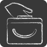 Icon Kleptomania. related to Addiction Dictionary symbol. chalk Style. simple design editable. simple illustration vector