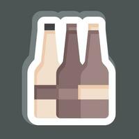 Sticker Alcohol. related to Addiction Dictionary symbol. simple design editable. simple illustration vector